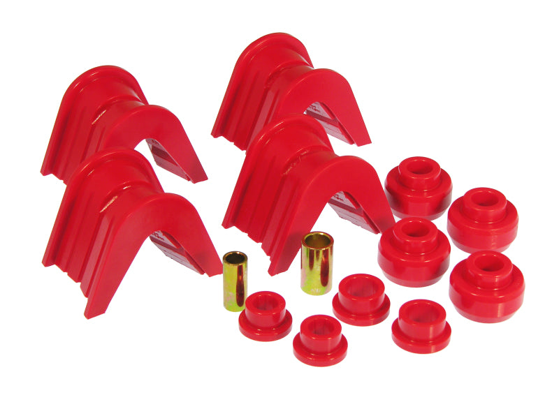 Prothane 66-79 Ford Trucks 14-Piece Bushing Set - 7deg Offset - Red