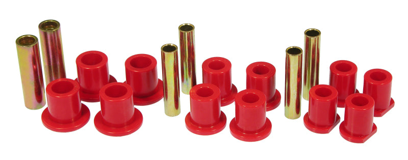 Prothane 92-98 Ford E250/350 Van 2wd Rear Spring & Shackle Bushings - Red