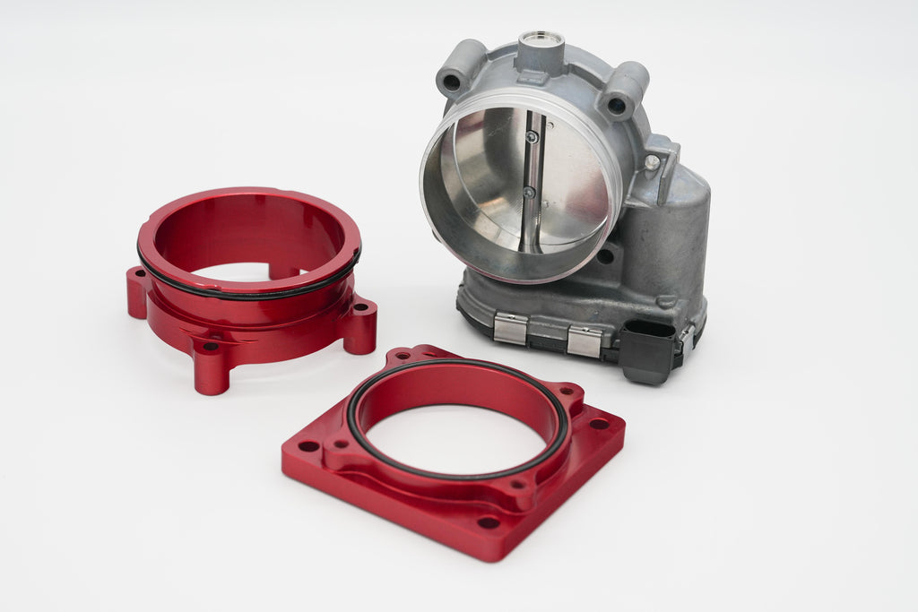 Autosports Engineering Bosch 82MM DBW Vangen & Adapter Flange Combo RED