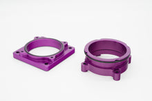 Load image into Gallery viewer, Autosports Engineering Bosch 82mm Drive By Wire DBW Throttle Body Adapter PURPLE to Ford 90mm Flange