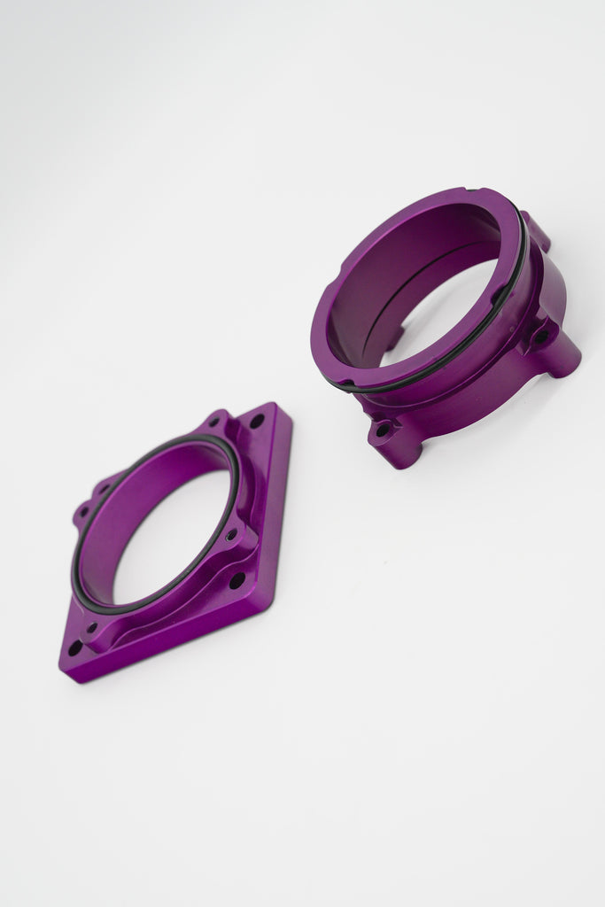 Autosports Engineering Bosch 74MM DBW Vangen & Adapter Flange Combo PURPLE